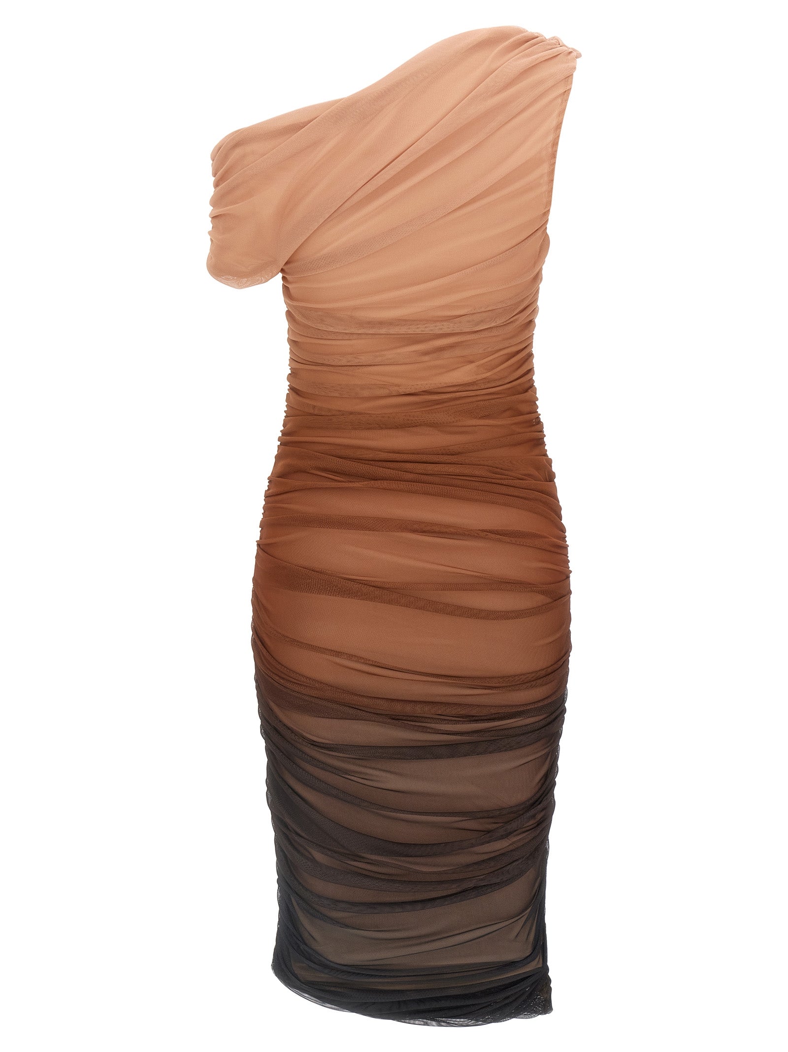 Elisabetta Franchi Brown Polyamide Midi Women's Dress
