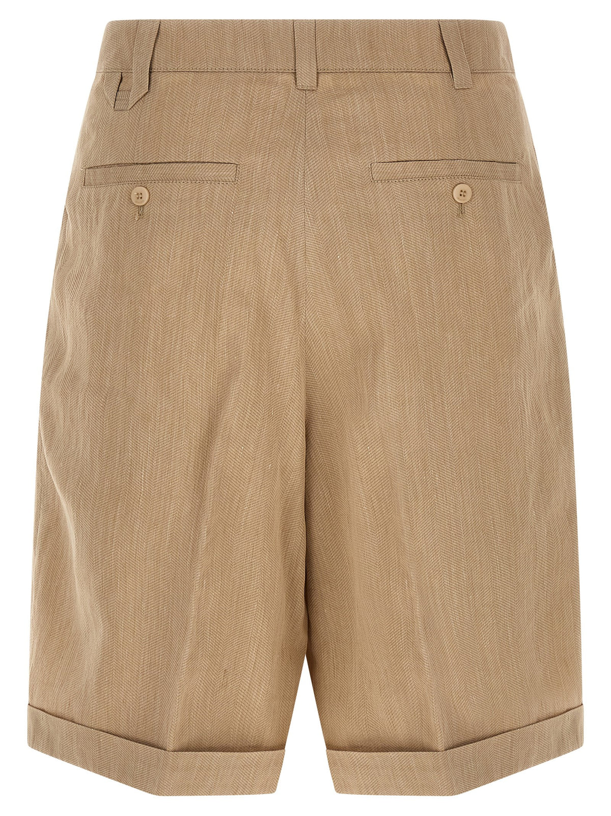 Jacquemus Beige Linen Bermuda Men's Shorts
