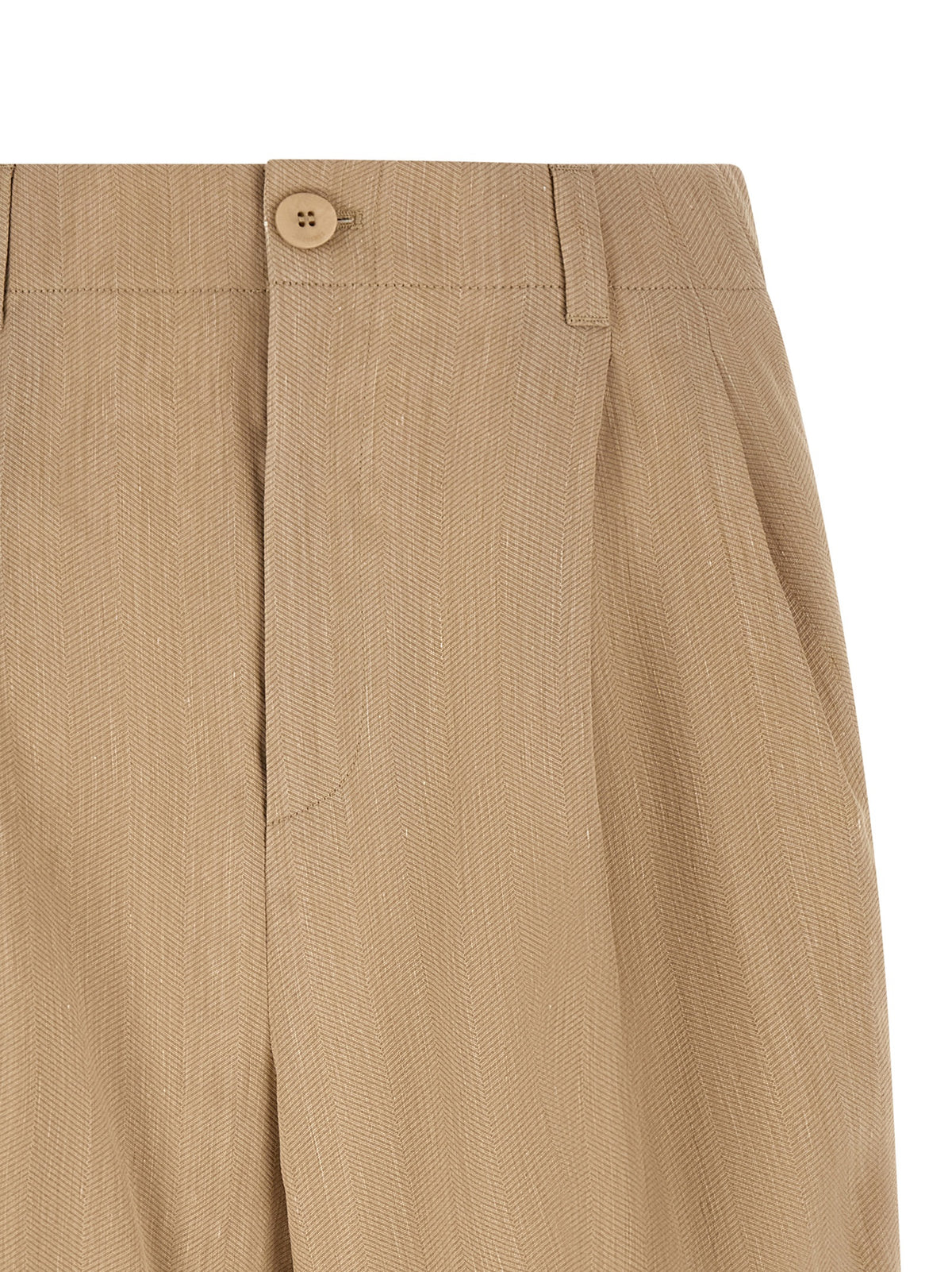 Jacquemus Beige Linen Bermuda Men's Shorts