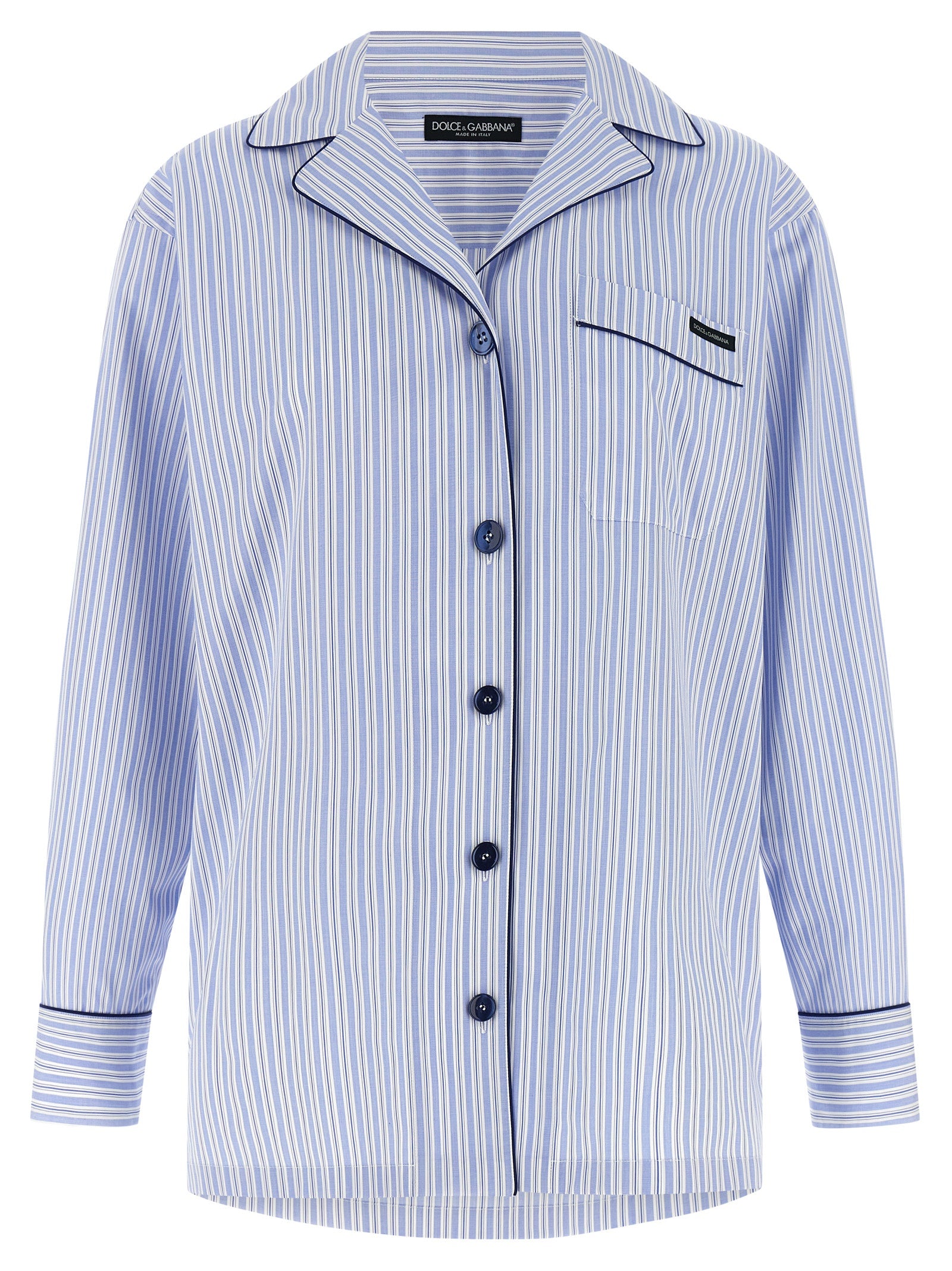 Dolce & Gabbana Blue Cotton Women's Blouse