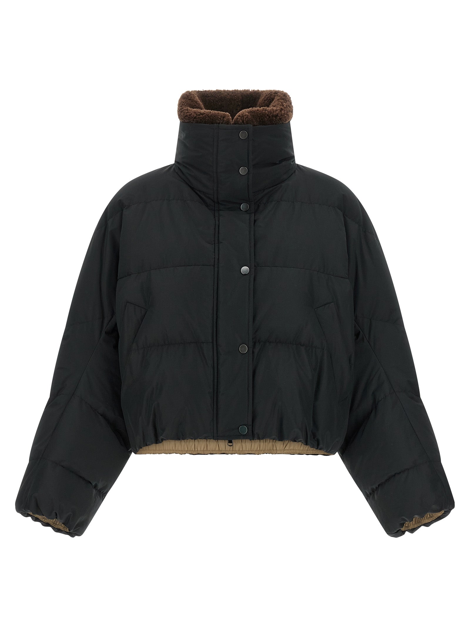 Brunello Cucinelli Black Cotton Full-Length Women's Jacket