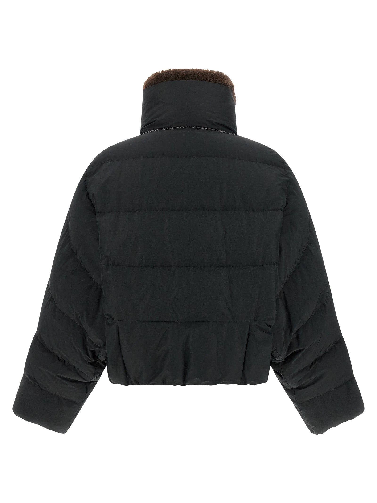 Brunello Cucinelli Black Cotton Full-Length Women's Jacket
