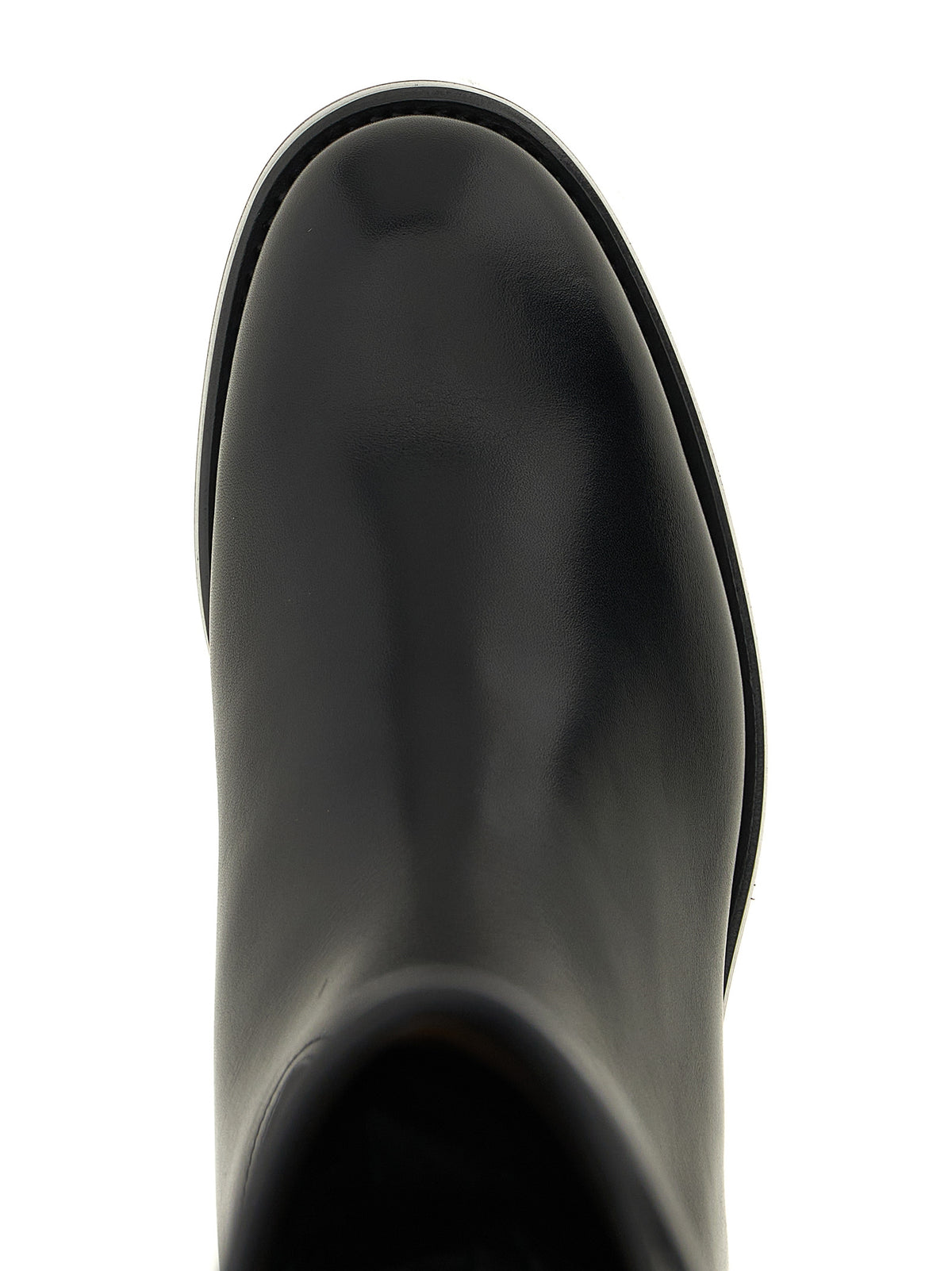 Church's Black Calfskin Over The Women's Knee