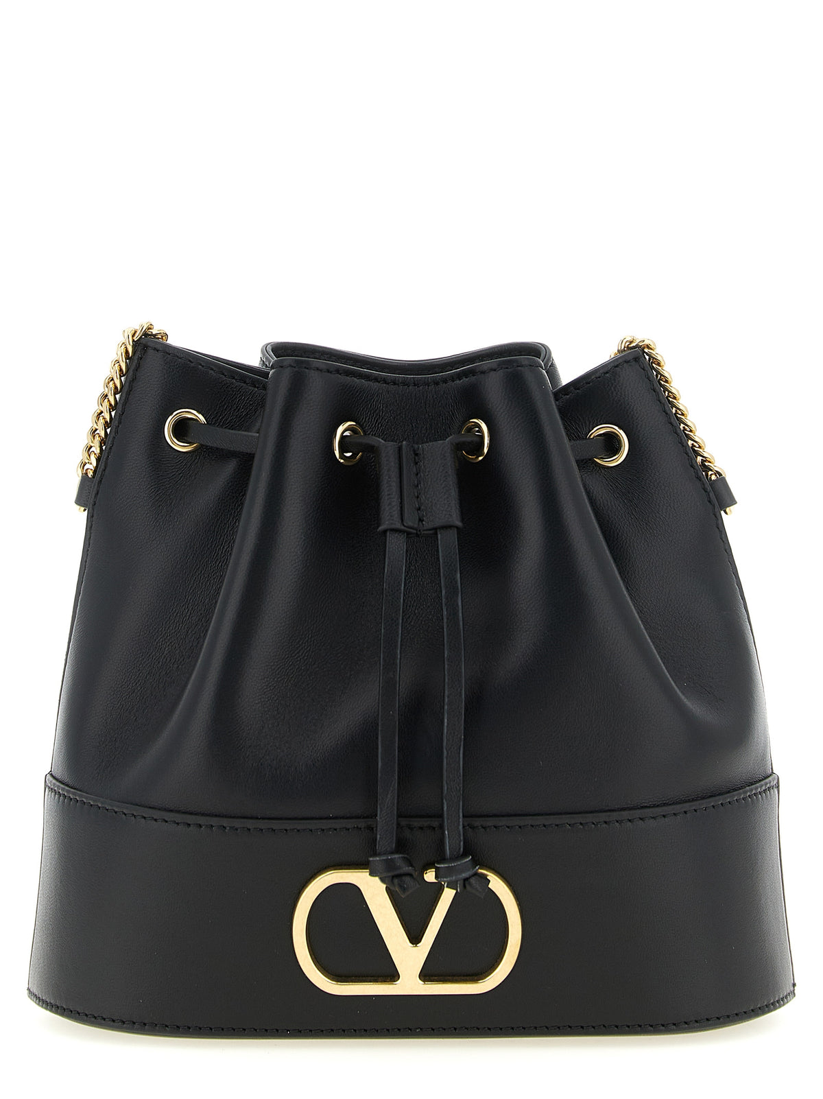Valentino Garavani Black Lamb Leather Crossbody Women's Bag