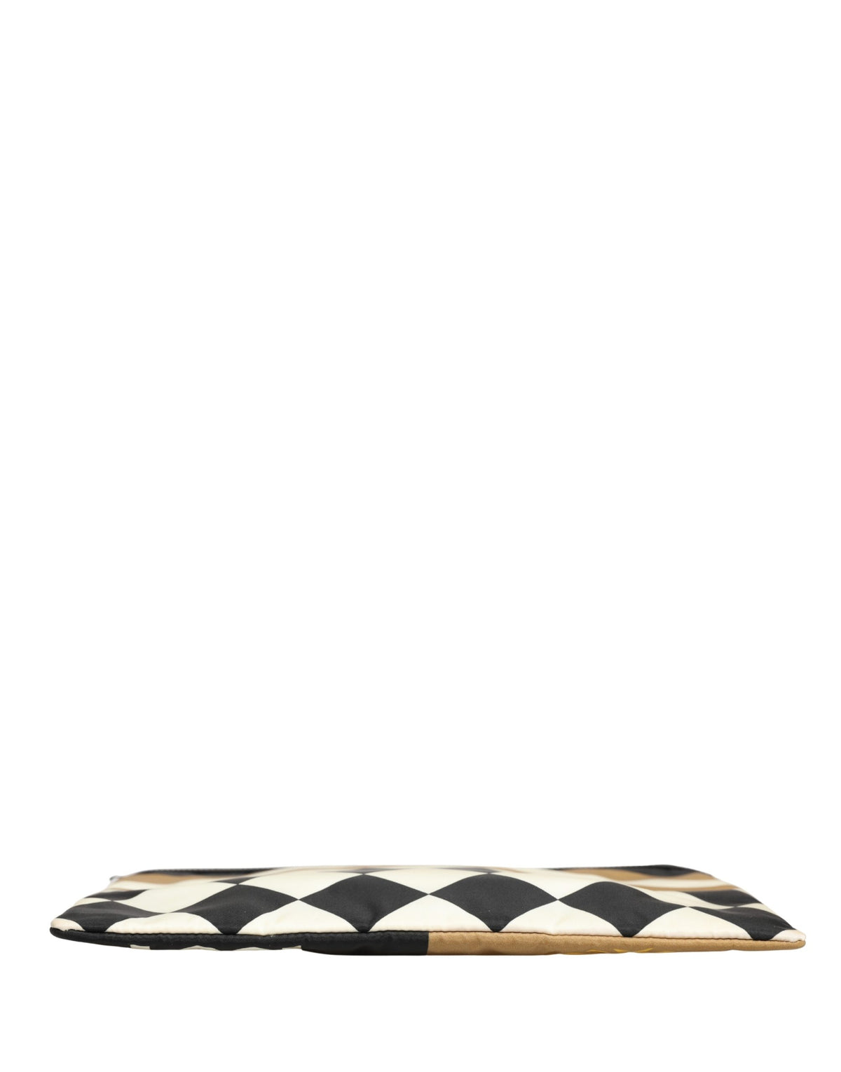 Dolce & Gabbana Multicolor Checkered Logo Print Nylon Clutch Borse Men's Bag