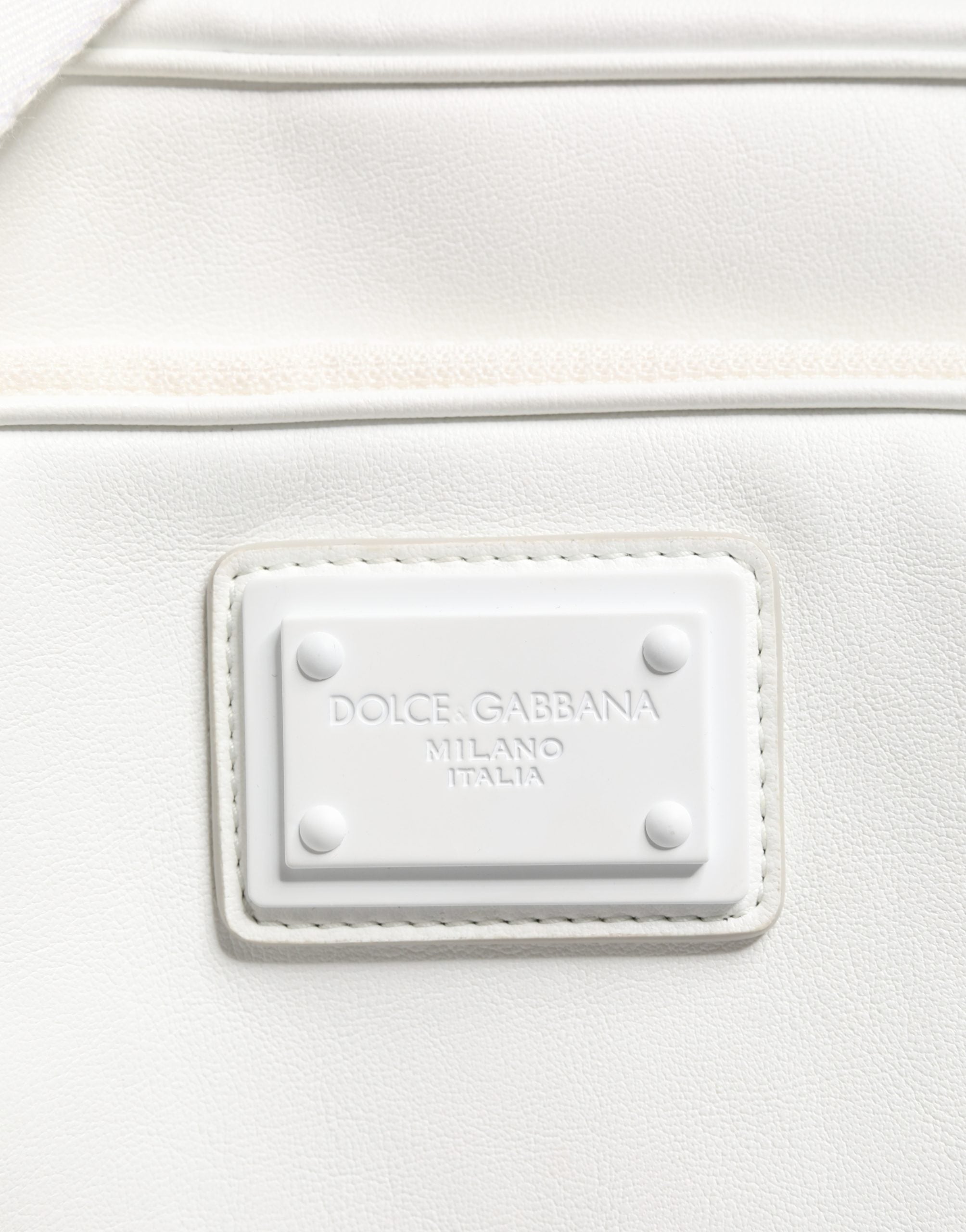 Dolce & Gabbana White Logo Plaque Crossbody Shoulder Borse Men Men's Bag