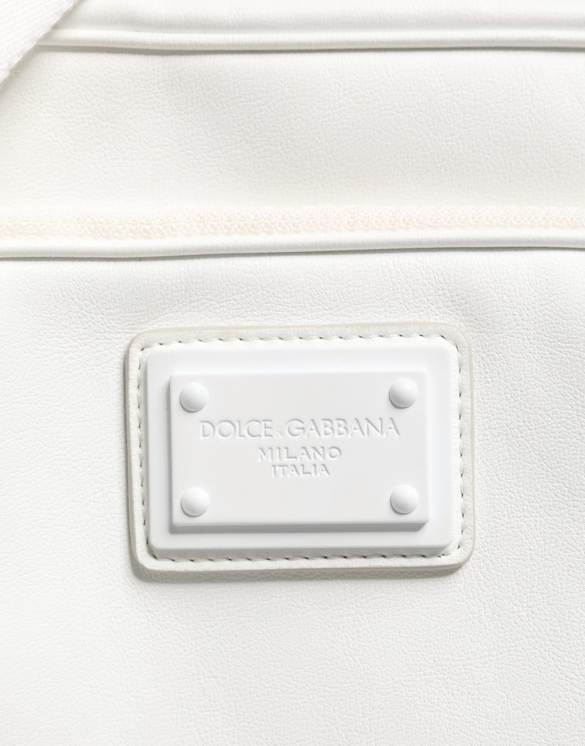 Dolce & Gabbana White Logo Plaque Crossbody Shoulder Borse Men Men's Bag