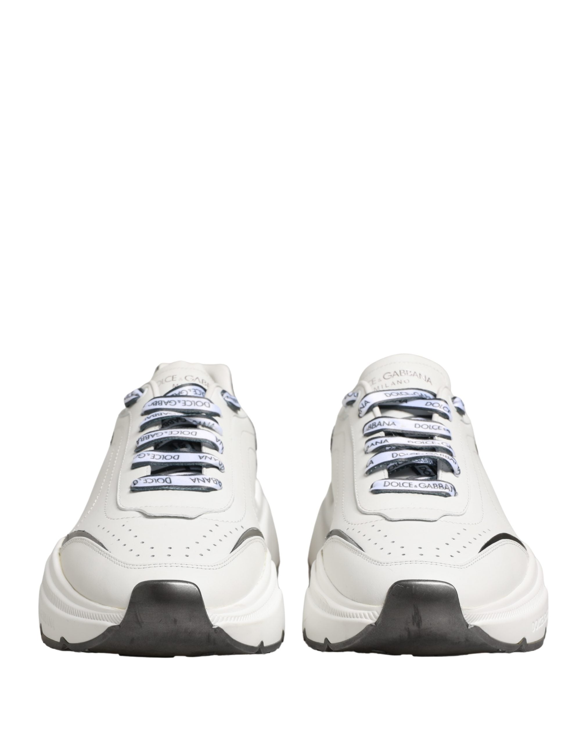 Dolce & Gabbana White Silver Daymaster Low Top Men Sneakers Men's Shoes (Pre-Owned)