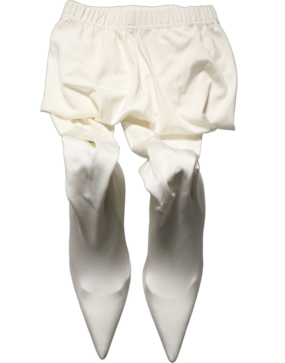 Dolce & Gabbana White High Heels Pumps Jersey Tights Women's Shoes