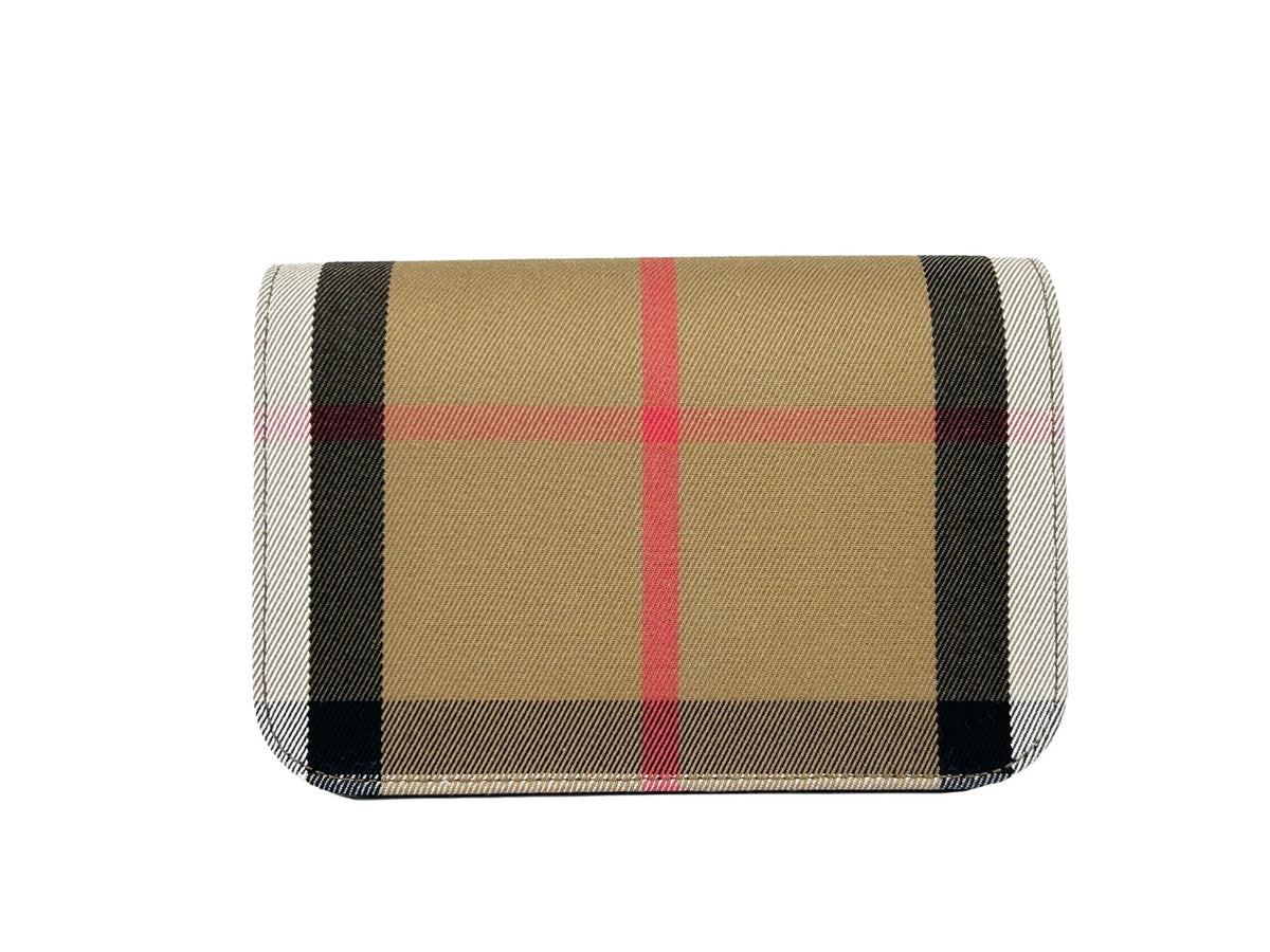 Burberry Burberry Small Leather Madison Crossbody Check Women's Bag