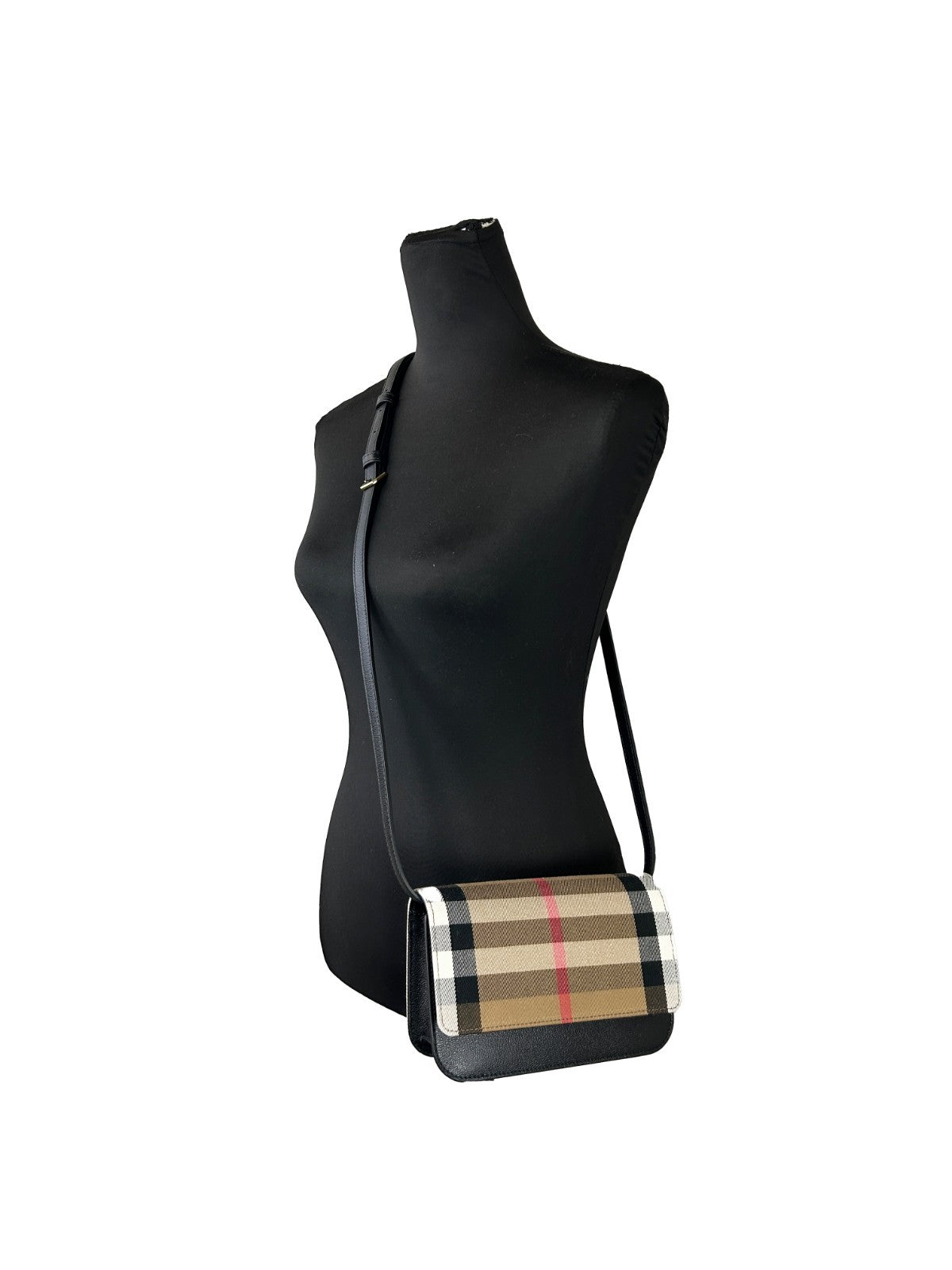 Burberry Burberry Small Leather Madison Crossbody Check Women's Bag