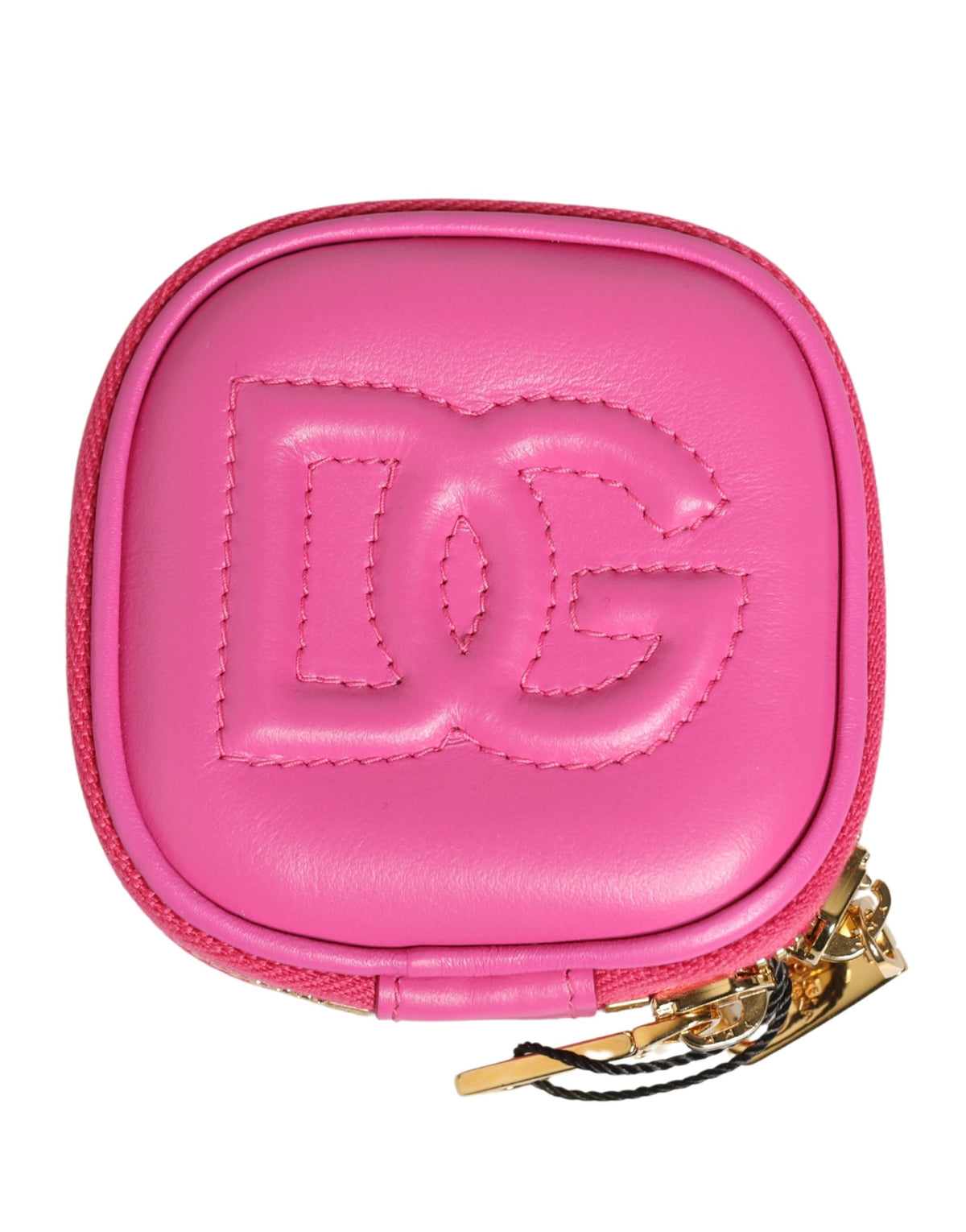 Dolce & Gabbana Pink Lamb Leather Embossed Logo Holder Airpod Women's Case (Pre-Owned)
