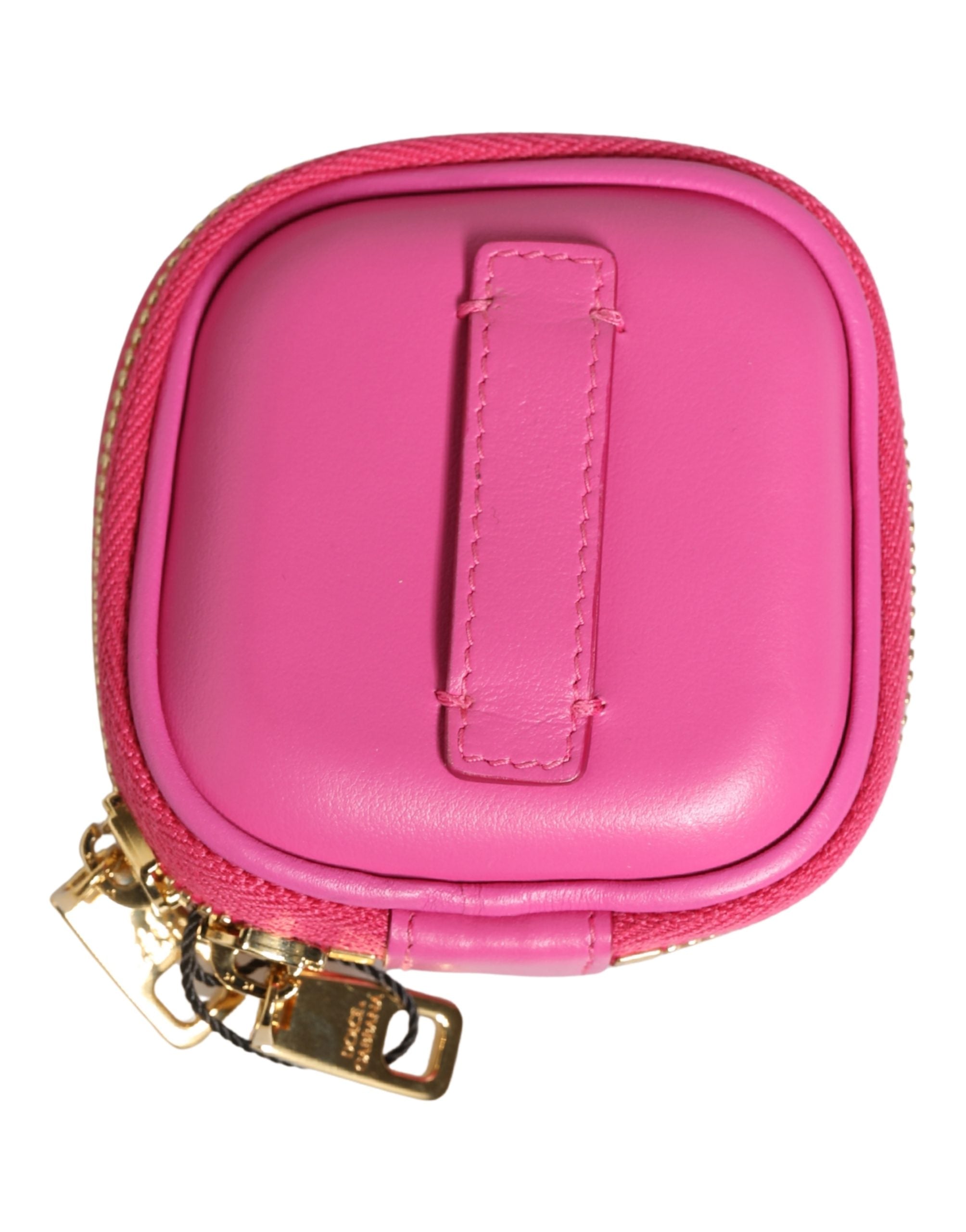 Dolce & Gabbana Pink Lamb Leather Embossed Logo Holder Airpod Women's Case (Pre-Owned)