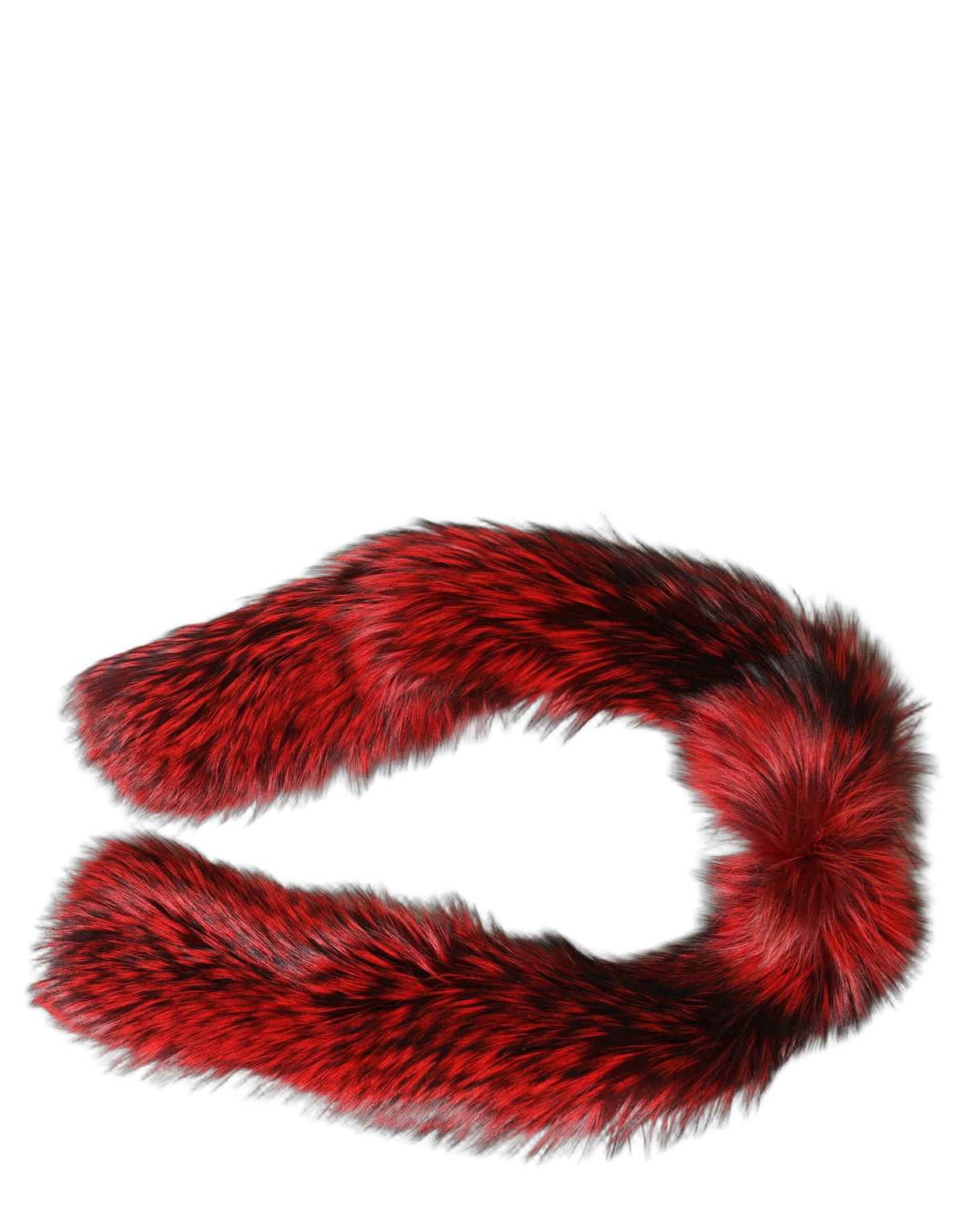 Dolce & Gabbana Red Fox Fur Neck Wrap Warmer Winter Women's Scarf
