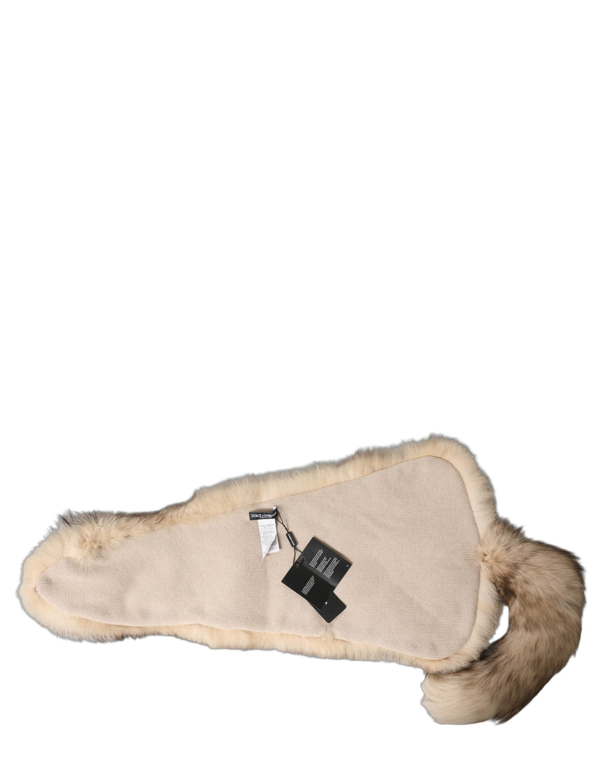 Dolce & Gabbana Brown Frost Fox Fur Neck Warmer Winter Women's Scarf