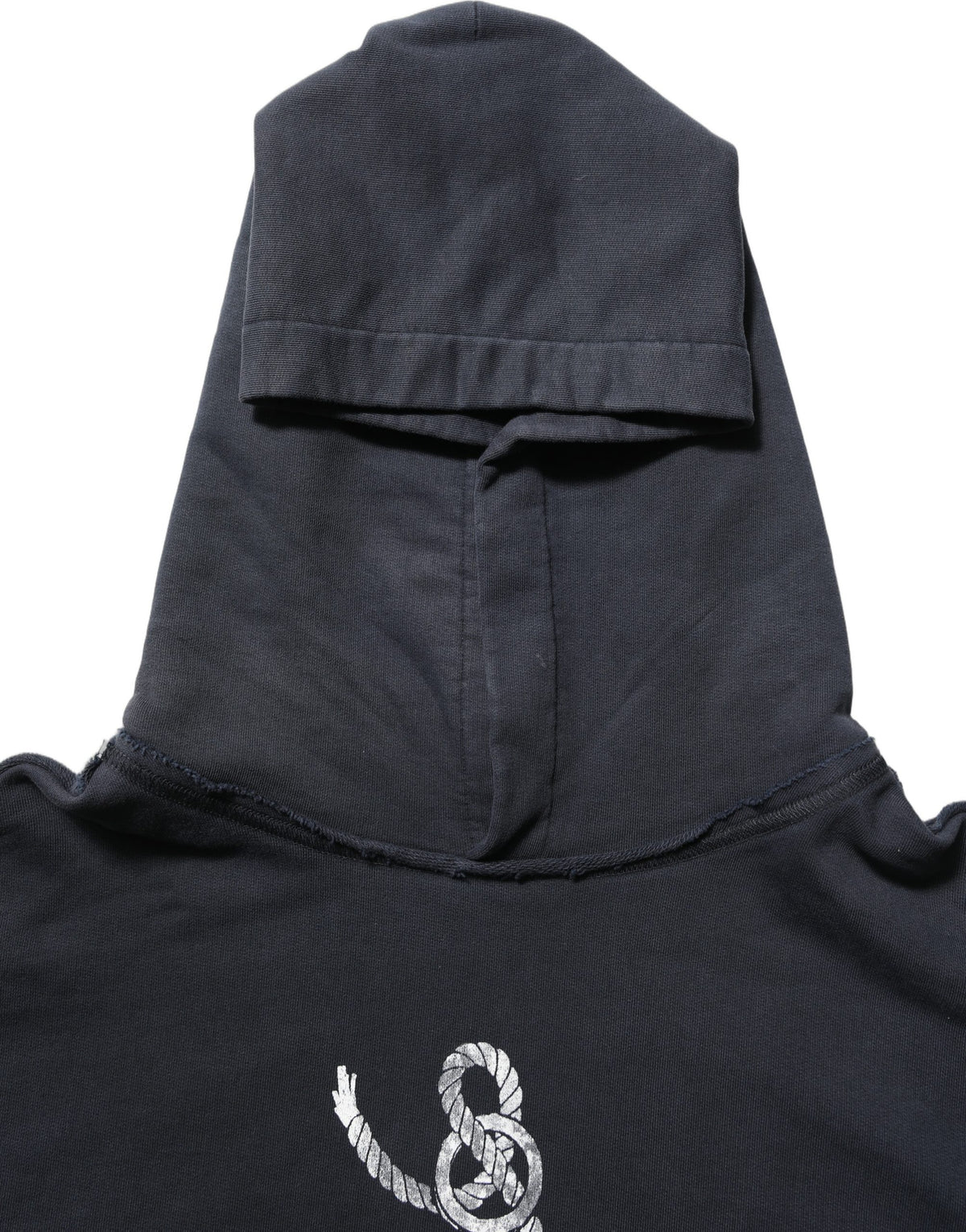 Dolce & Gabbana Black Anchor Print Hooded Sweatshirt Men's Sweater