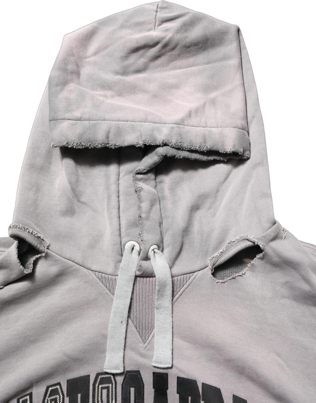 Dolce & Gabbana Gray Graphic Hooded Sweatshirt Men Men's Sweater