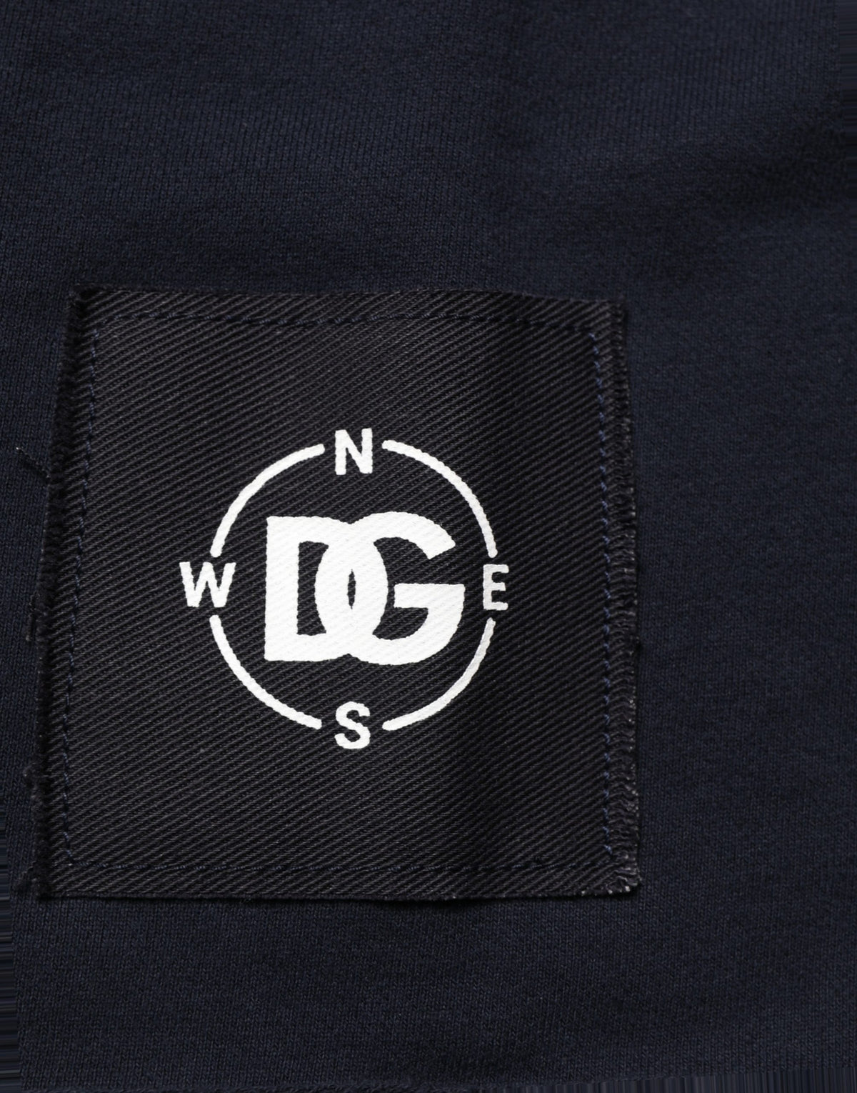 Dolce & Gabbana Dark Blue Logo Cotton Sweatshirt Men's Sweater
