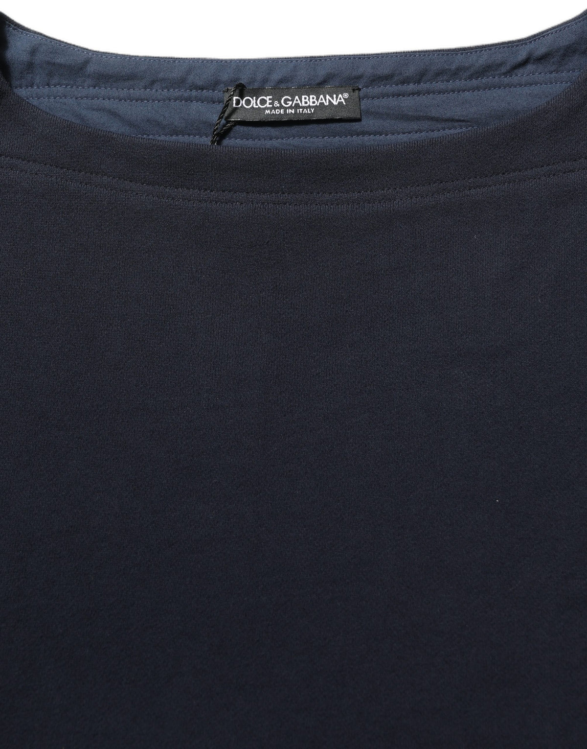 Dolce & Gabbana Dark Blue Logo Cotton Sweatshirt Men's Sweater