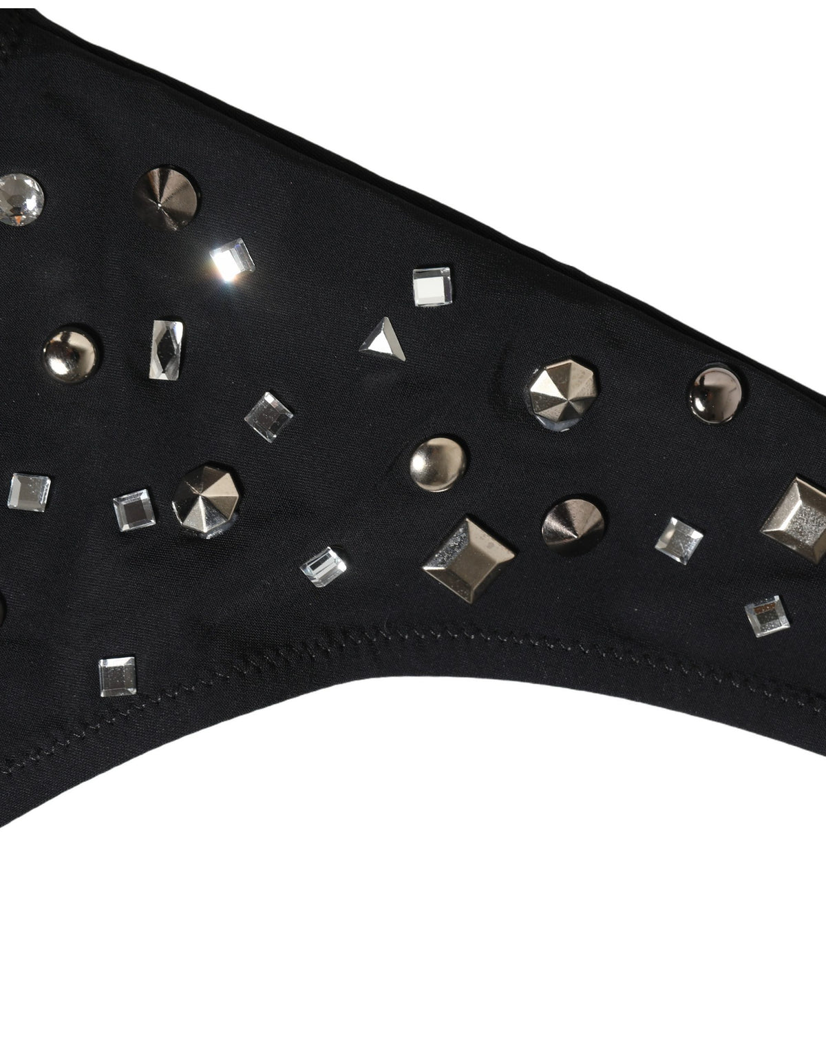Dolce & Gabbana Black Embellished Cutout Bandeau One Piece Women's Swimwear