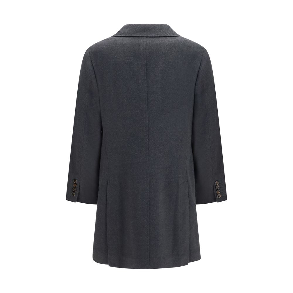 Brunello Cucinelli Gray Cashmere Men's Coat