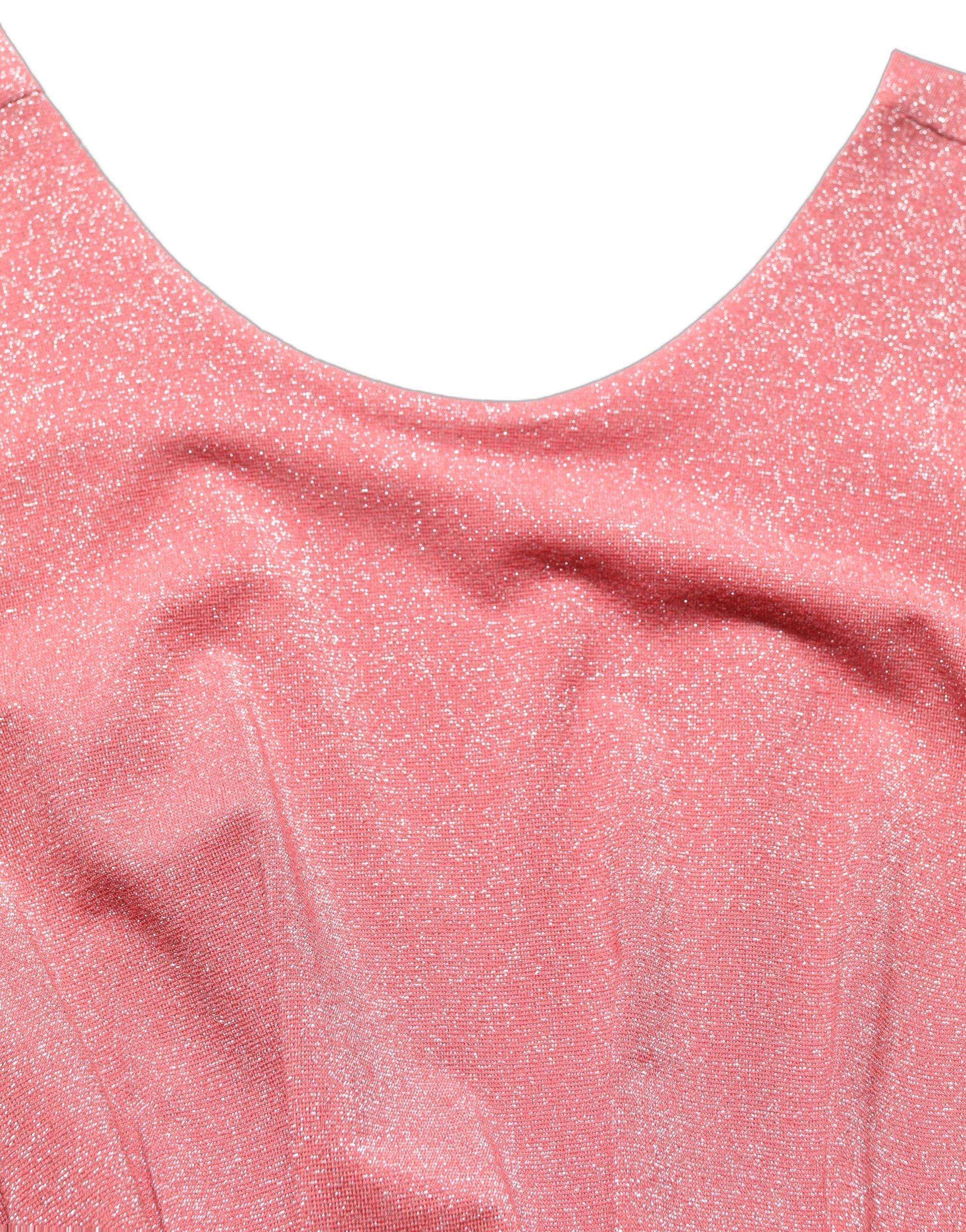 Dolce & Gabbana Coral Pink Pleated Sleeveless Max Women's Dress