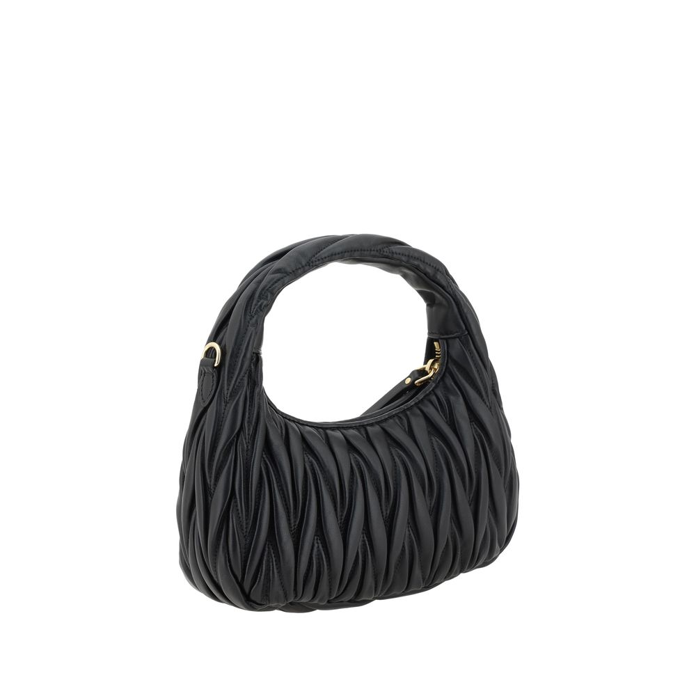 Miu Miu Black Calf Leather Bos Taurus Women's Handbag