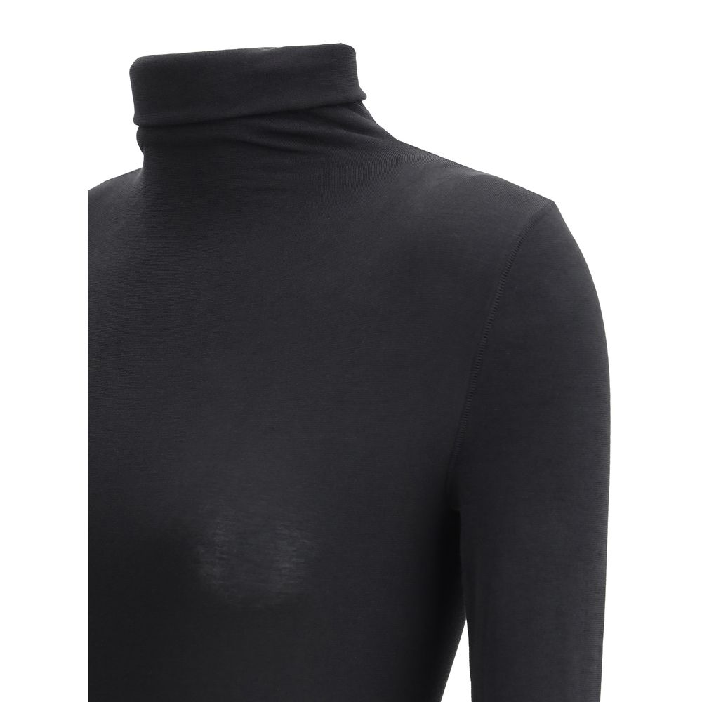 Wolford Black Cotton Women's Bodysuit