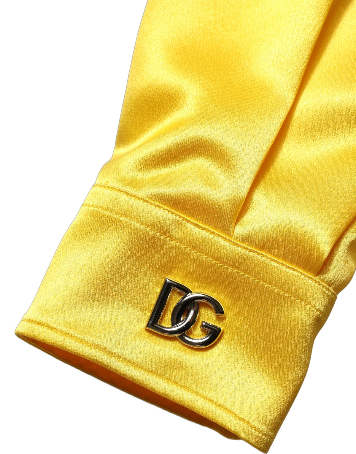 Dolce & Gabbana Yellow Silk Collared Button Down Maxi Women's Dress (Pre-Owned)