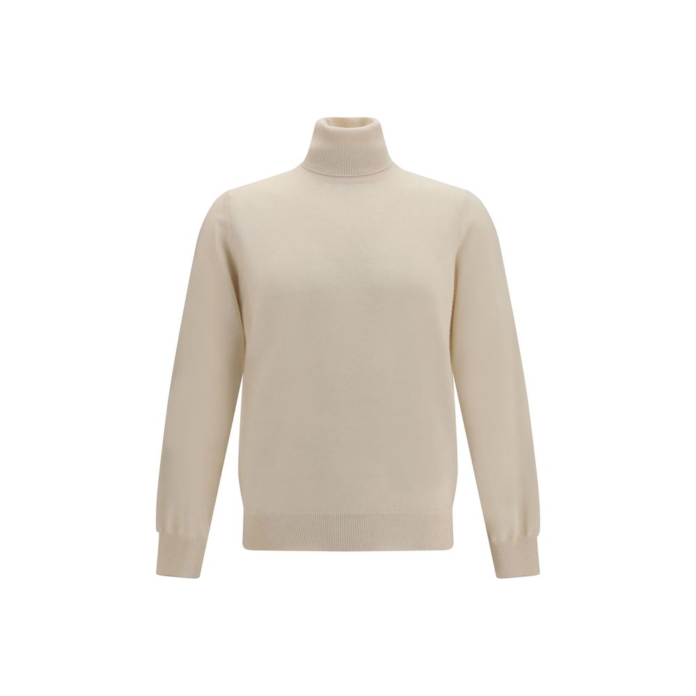 Brunello Cucinelli Beige Cashmere Men's Turtleneck