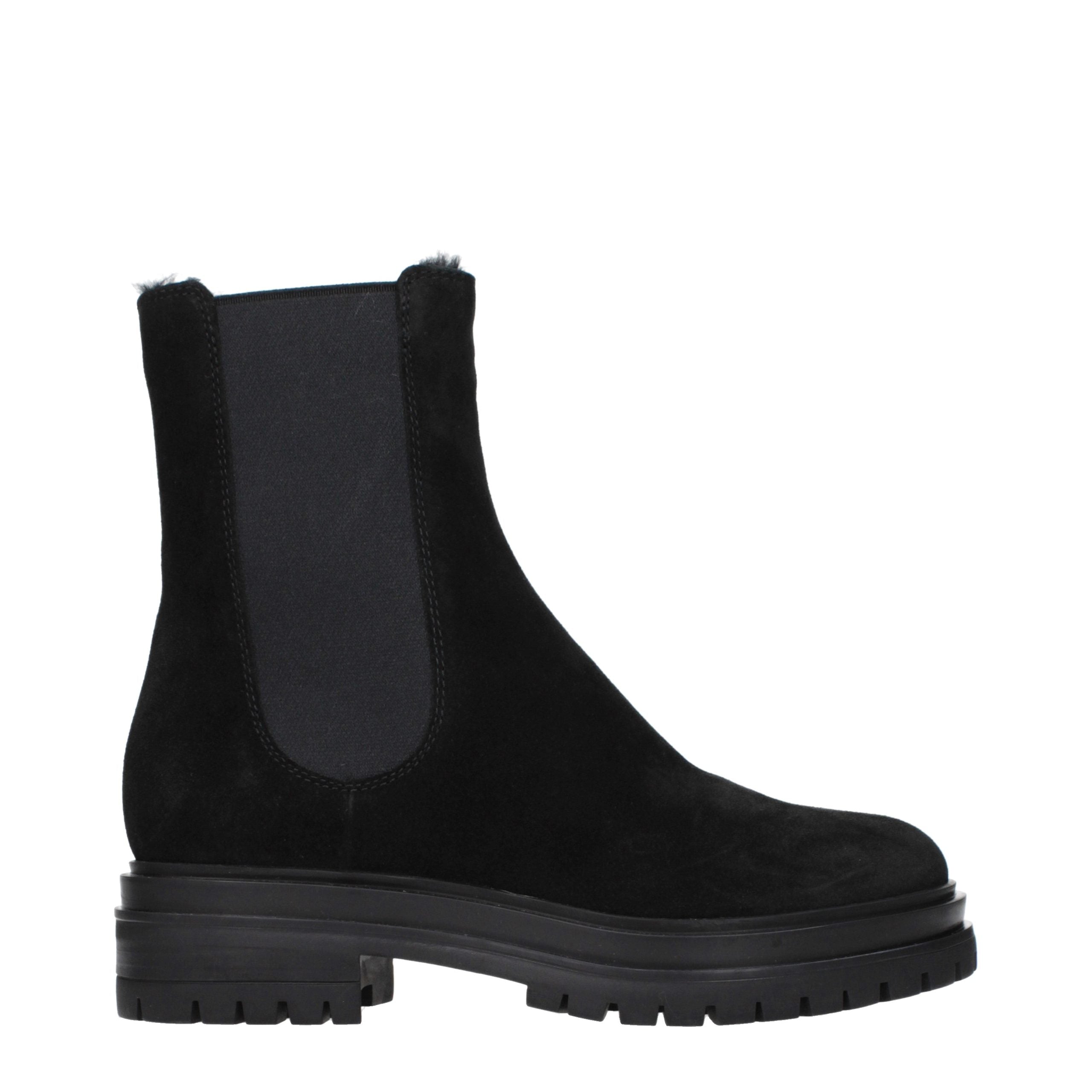 Gianvito Rossi Black Leather Ankle Women's Boots