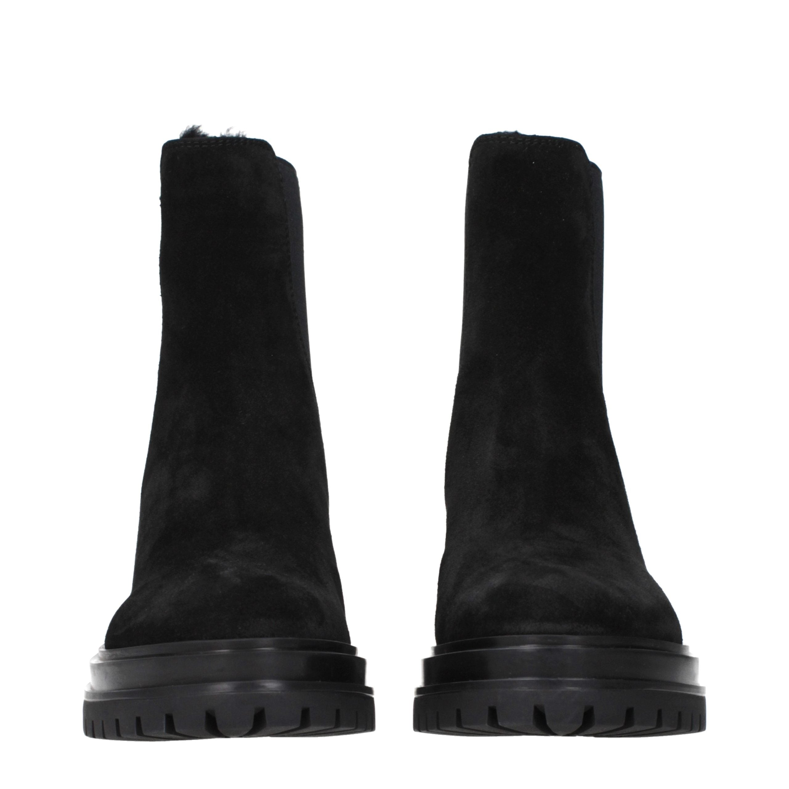 Gianvito Rossi Black Leather Ankle Women's Boots