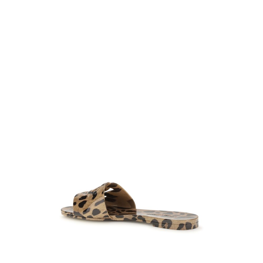 Dolce & Gabbana Multicolor Rubber Flat Women's Sandals