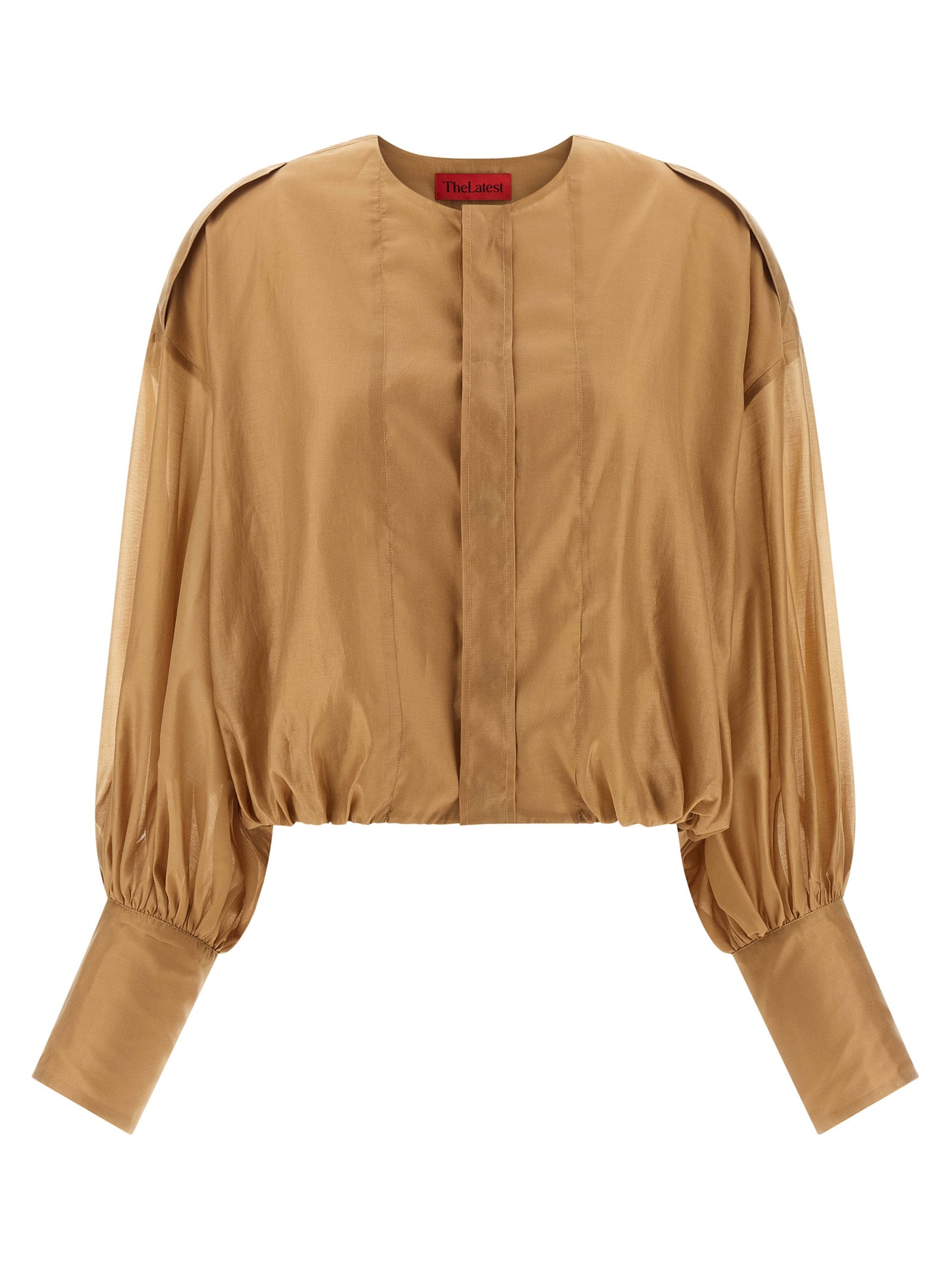 THELATEST Beige Lyocell Women's Blouse