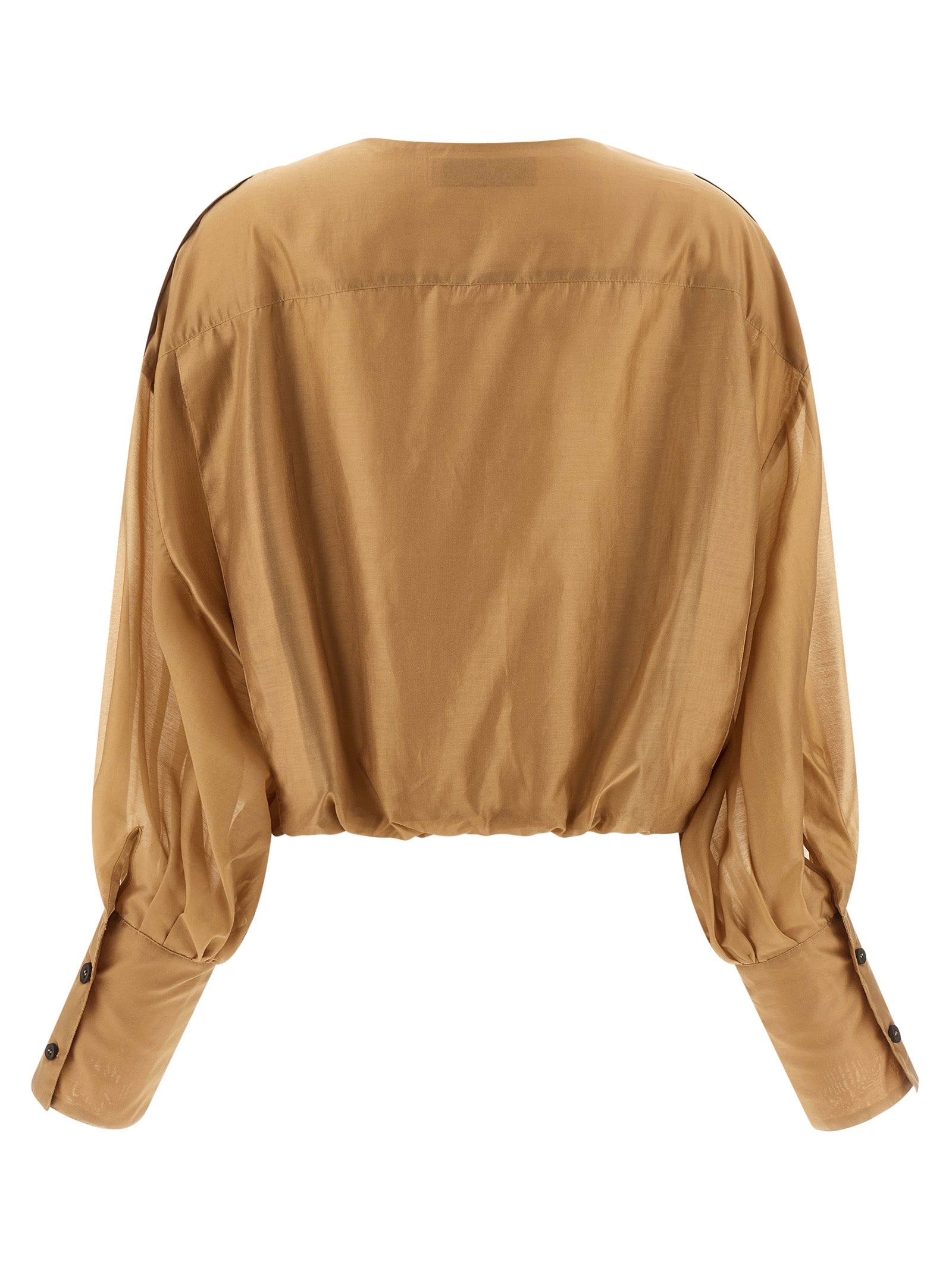 THELATEST Beige Lyocell Women's Blouse