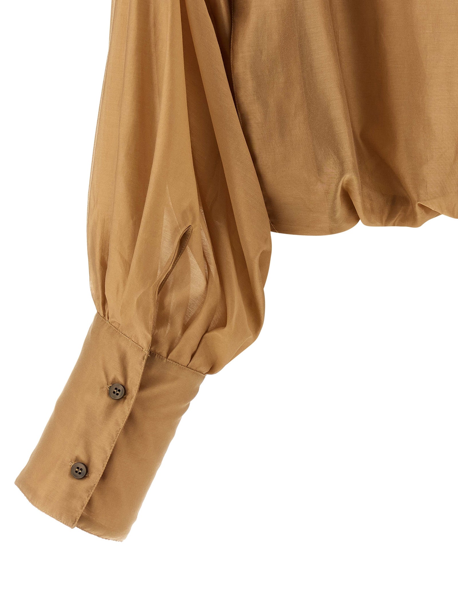 THELATEST Beige Lyocell Women's Blouse