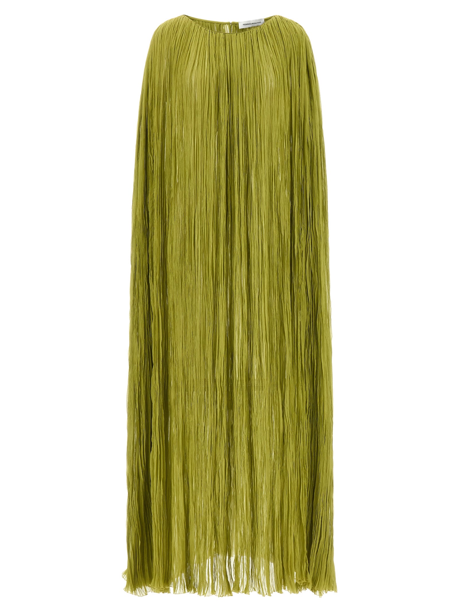 FEDERICA BONIFACI Bicolor Silk Long Women's Dress