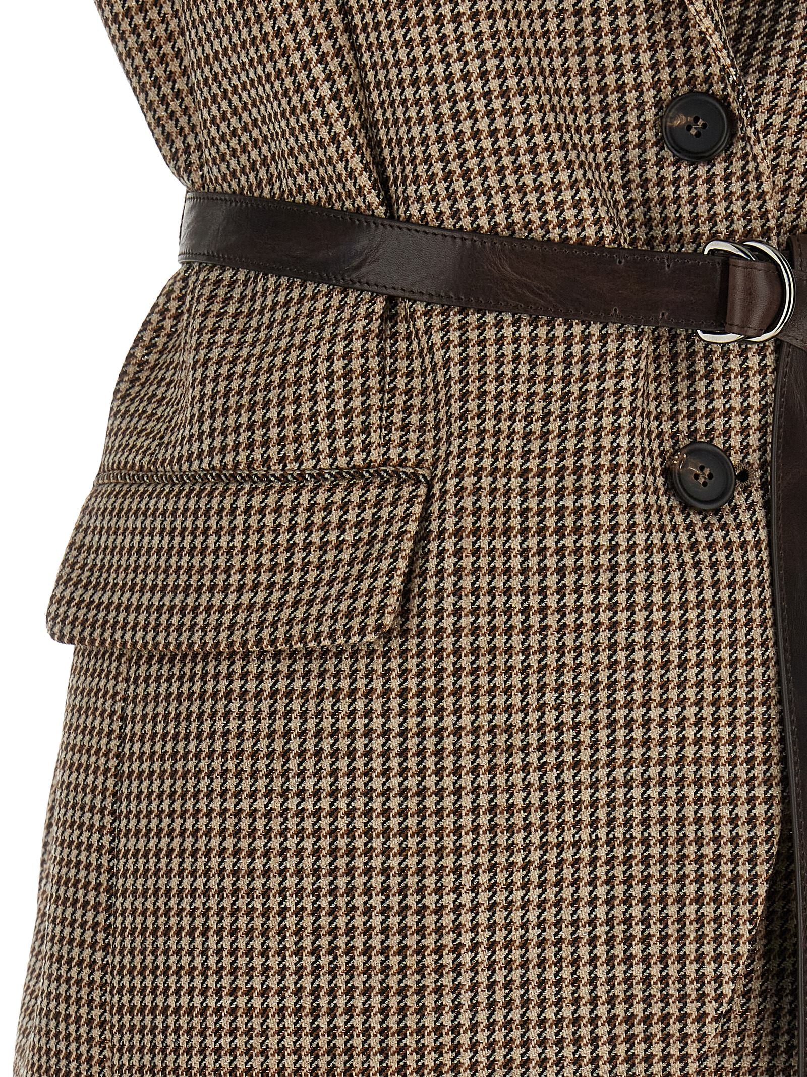 Brunello Cucinelli Beige Virgin Wool Sleeveless Women's Jacket