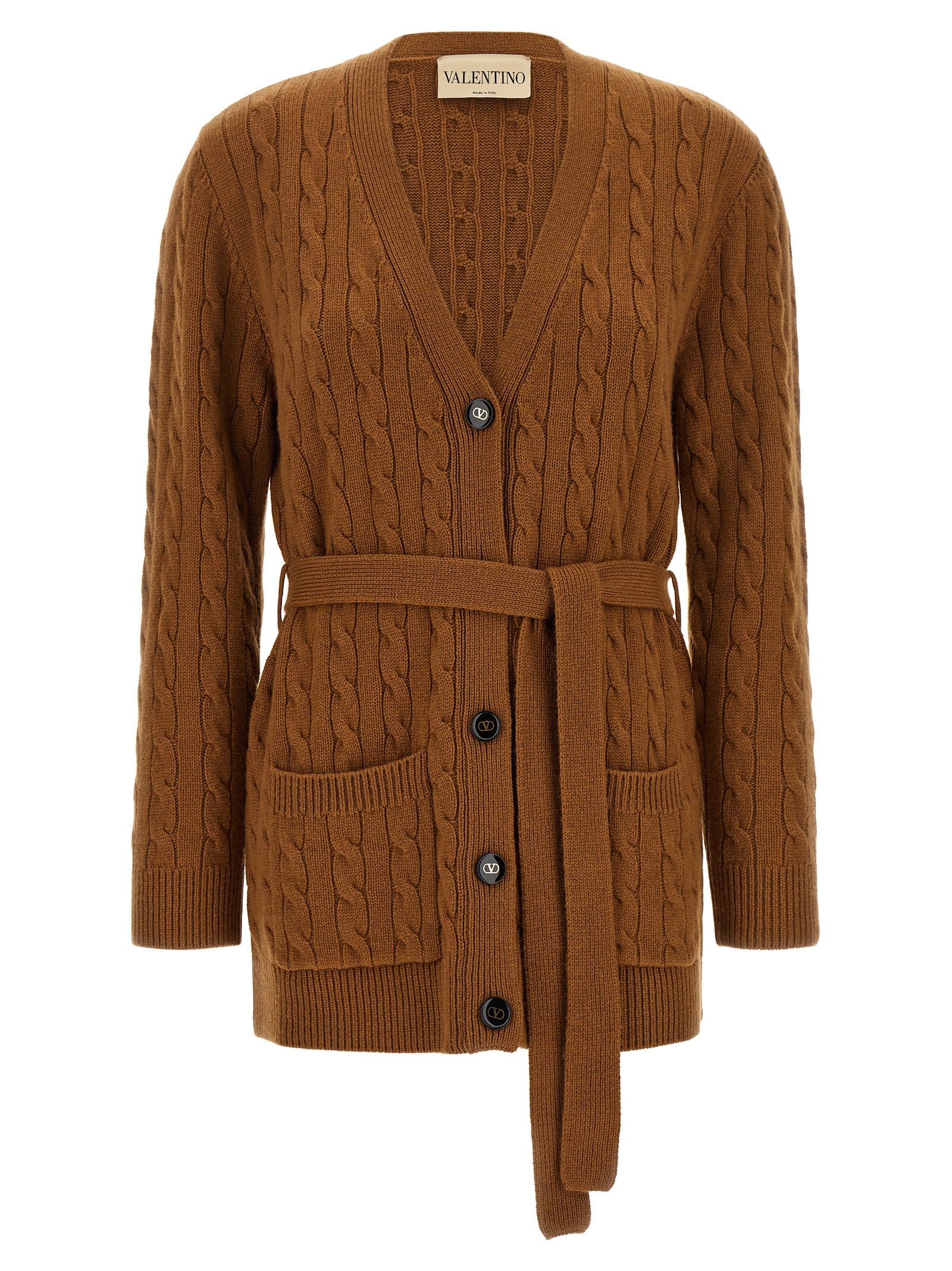 Valentino Garavani Brown Cashmere Women's Cardigan