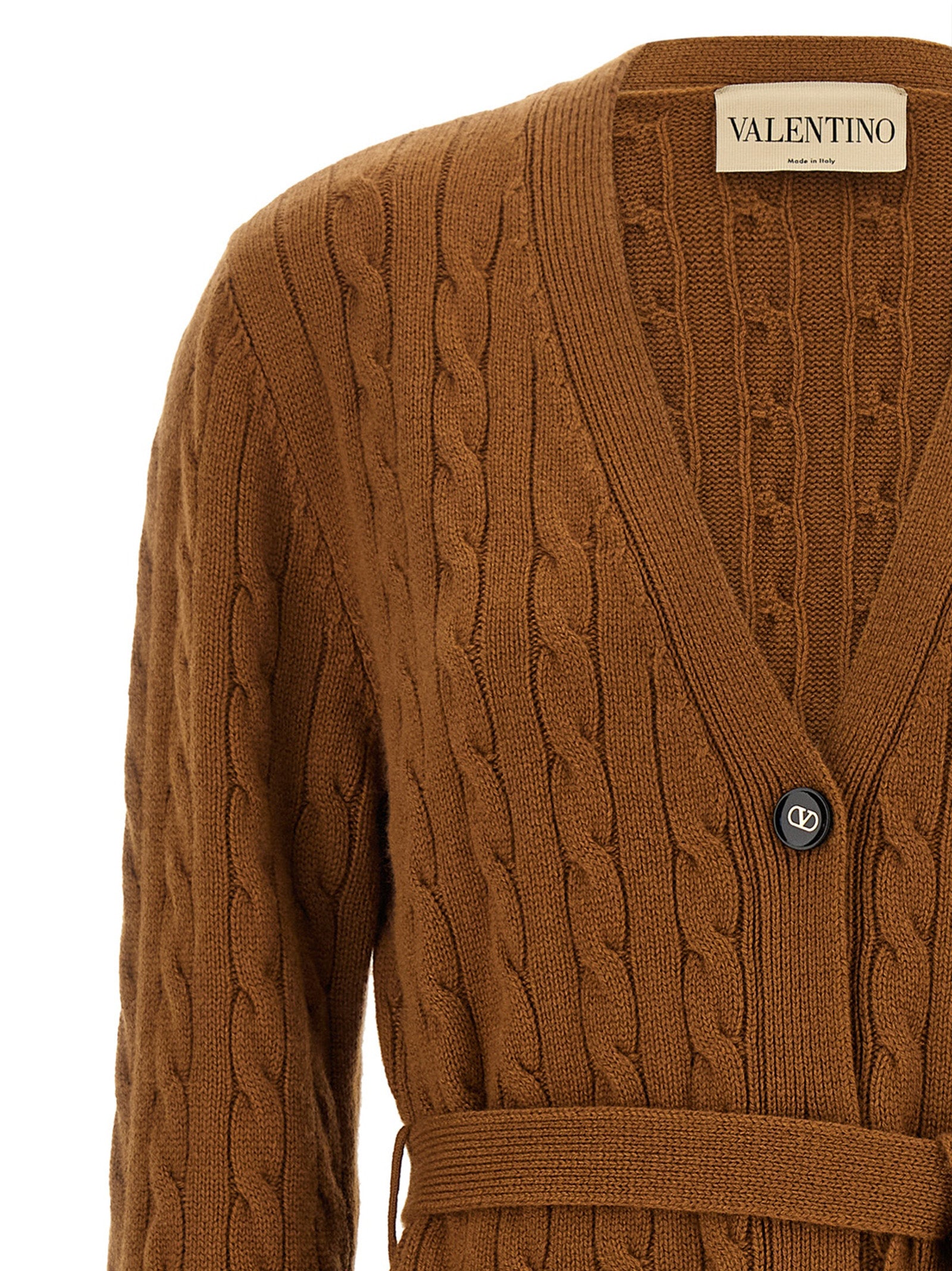Valentino Garavani Brown Cashmere Women's Cardigan