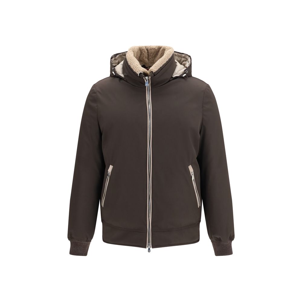Brunello Cucinelli Brown Polyamide Shell Men's Jacket