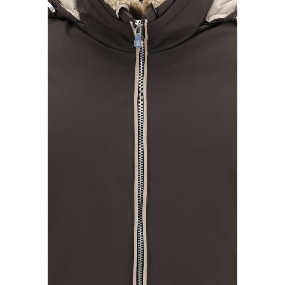 Brunello Cucinelli Brown Polyamide Shell Men's Jacket
