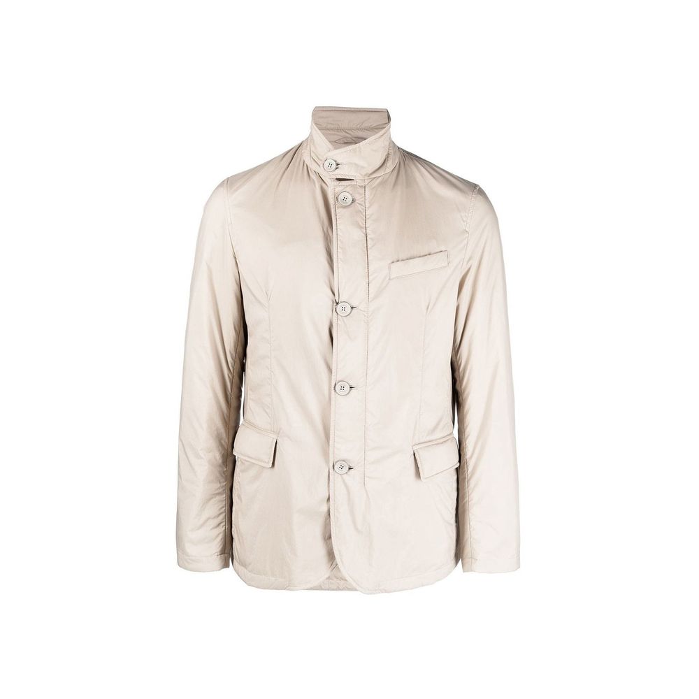 Herno Beige Polyamide Full-Length Men's Jacket