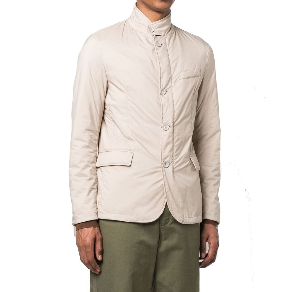 Herno Beige Polyamide Full-Length Men's Jacket