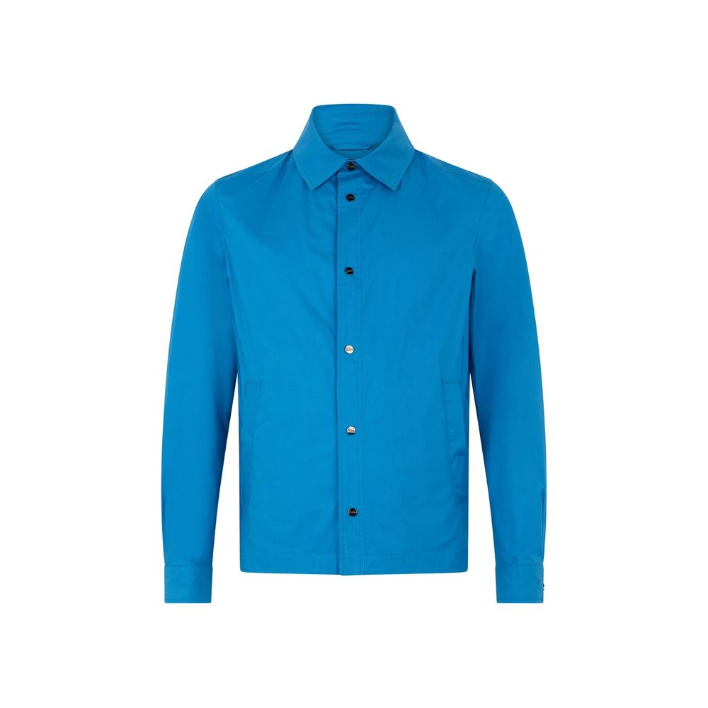 Herno Blue Cotton Full-Length Men's Jacket