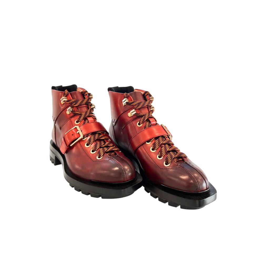 Santoni Red Leather Women Women's Boot