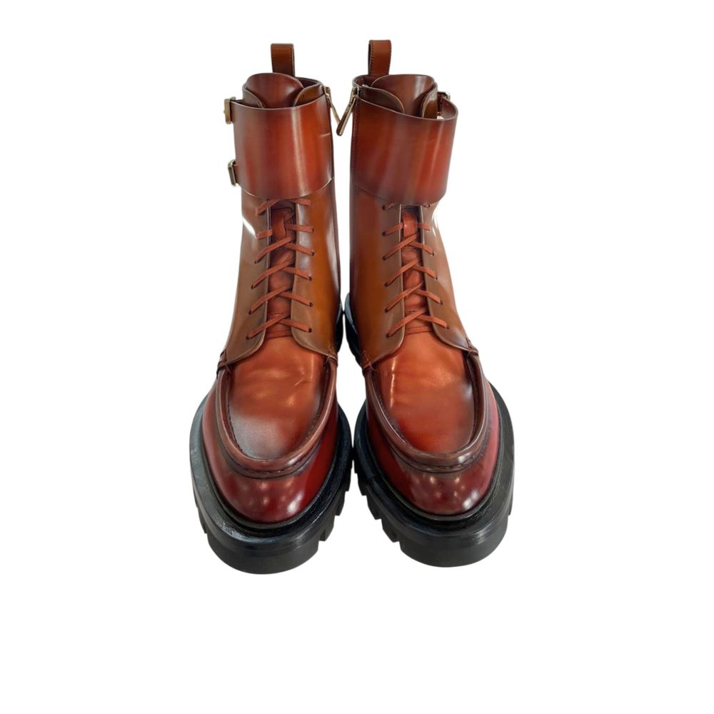 Santoni Red Leather Women Women's Boots