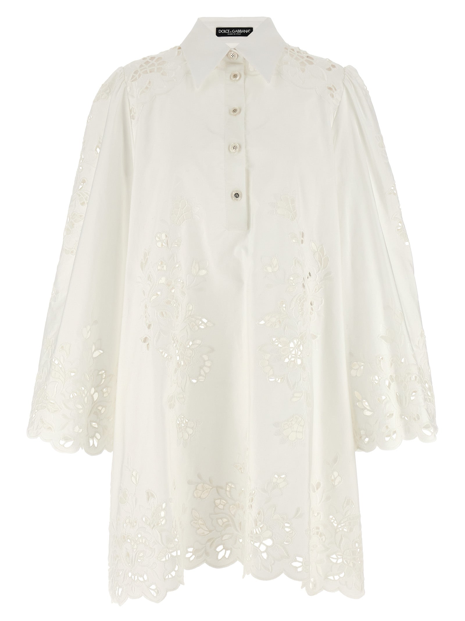 Dolce & Gabbana White Cotton Short Women's Dress