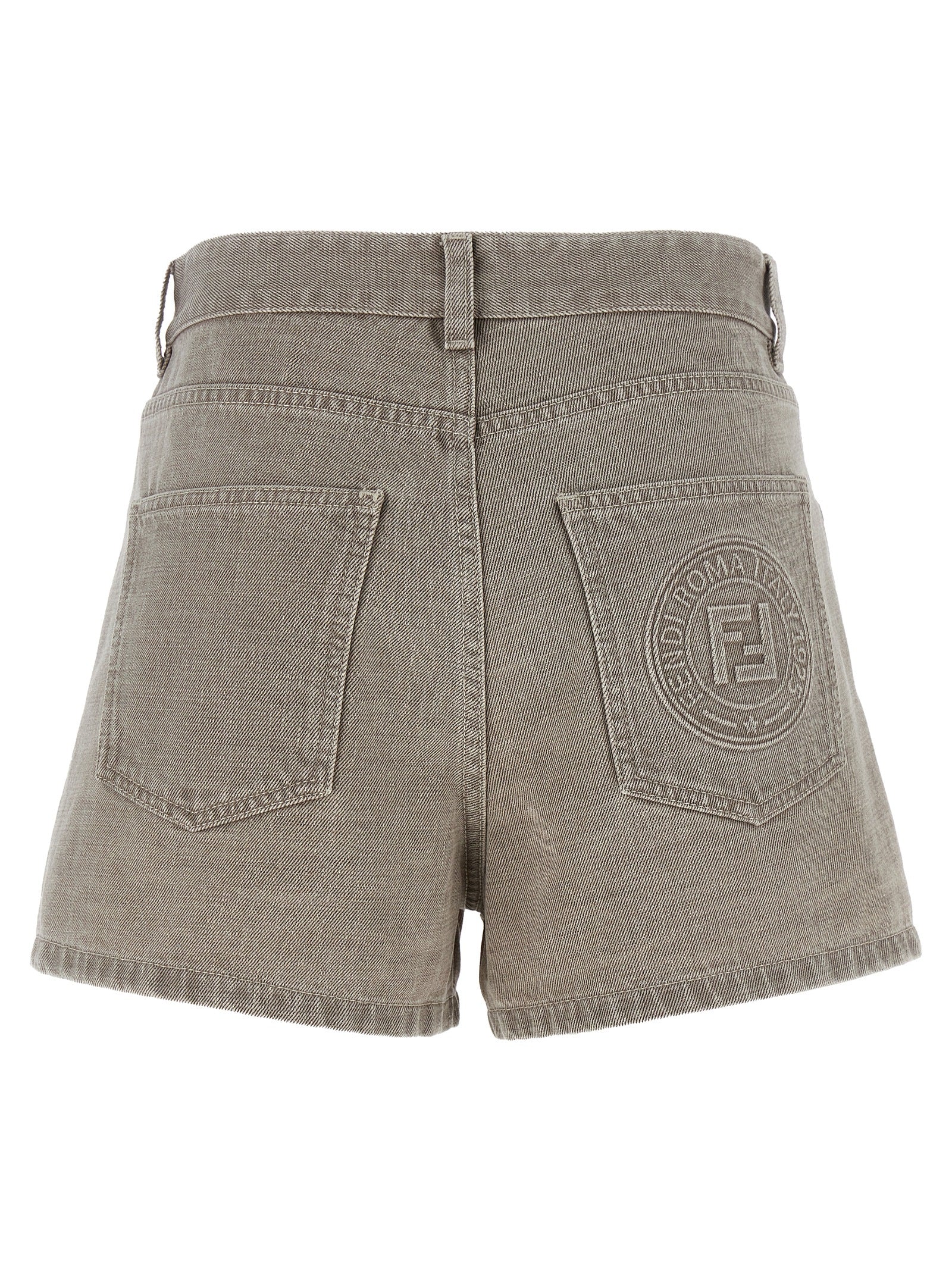 Fendi Beige Cotton Bermuda Women's Shorts