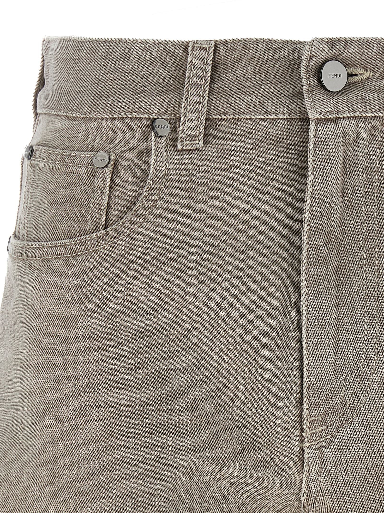 Fendi Beige Cotton Bermuda Women's Shorts